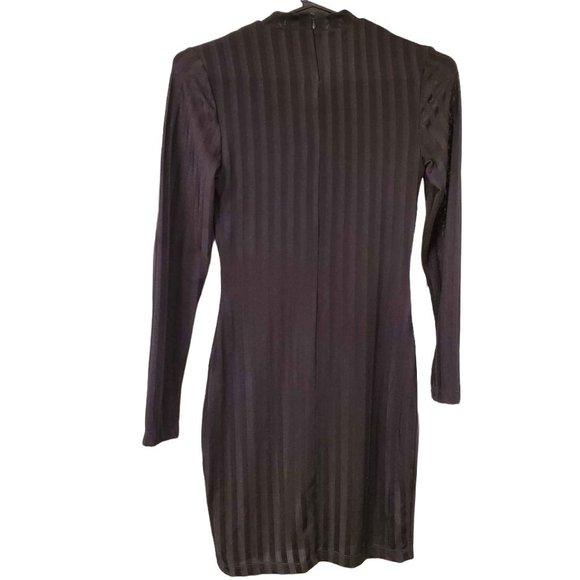 **BLACK** Kookai Marble Rib Knit Bodycon Mini Dress The Volte - Picture 5 of 7